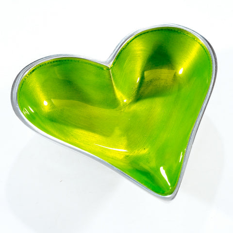 Heart Dish Large- Lime