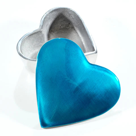 Heart Trinket Box - Aqua