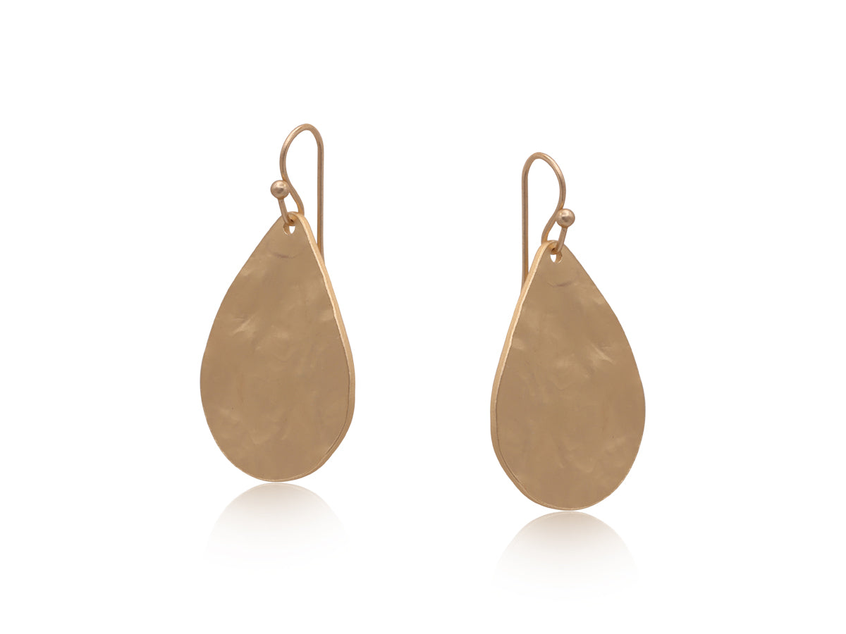 Christa Rough Cut Matte Metal Earrings
