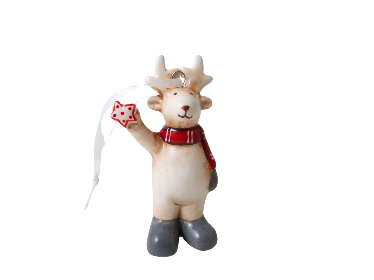 Reindeer Holding A Star Tree Decoration