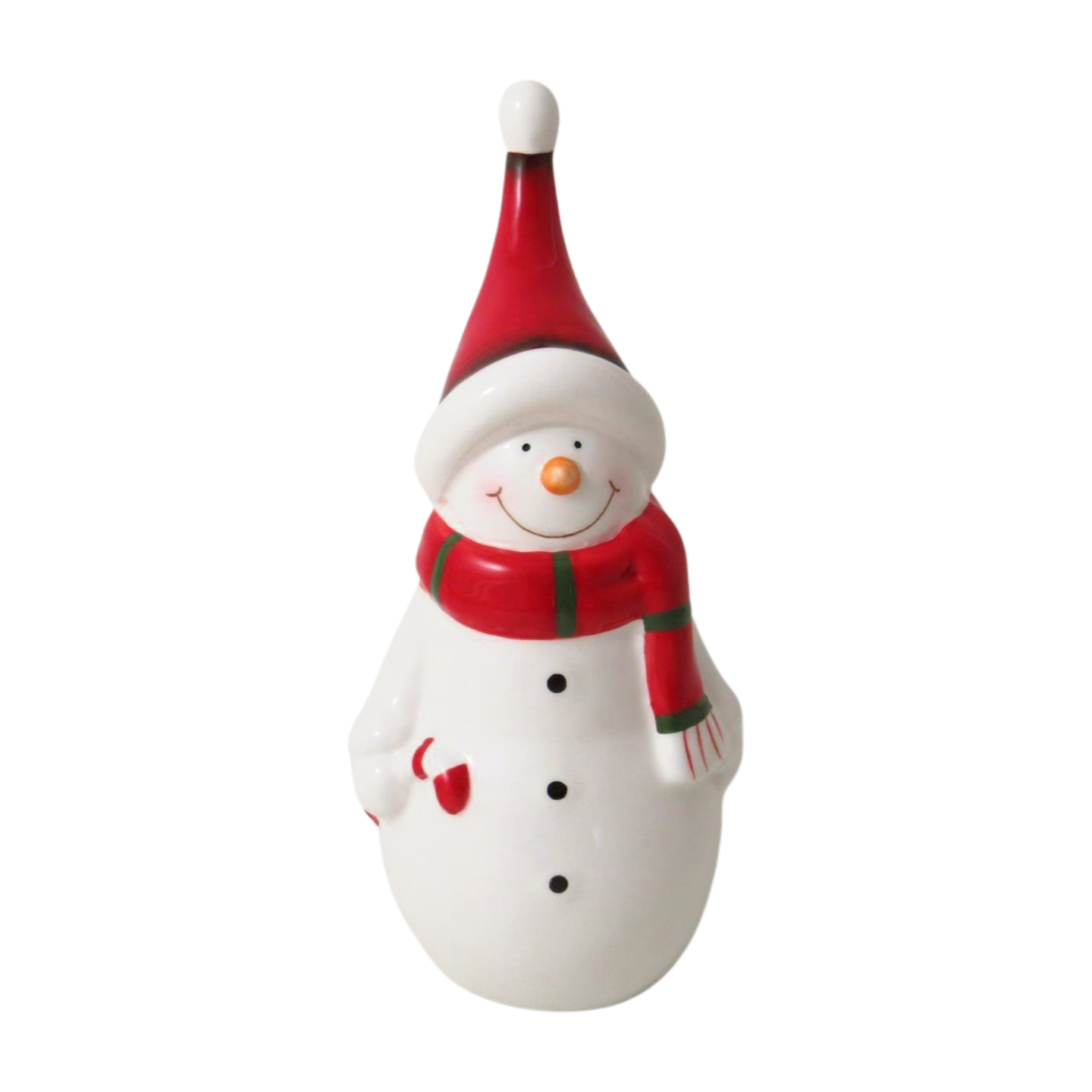 Happy Santa Hat Snowman Standing Decoration