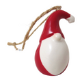 Ceramic Santa Tree Decoration - Red