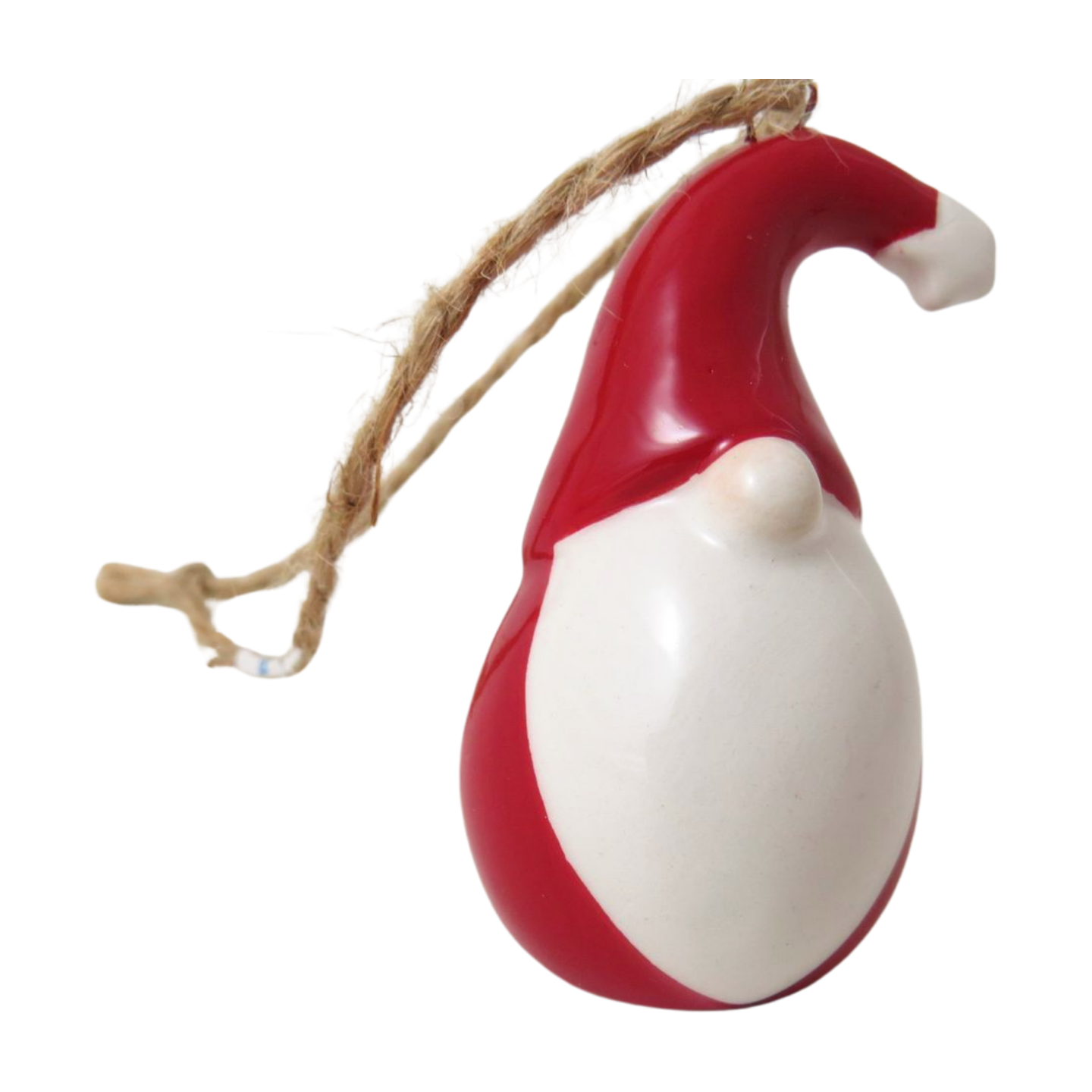 Ceramic Santa Tree Decoration - Red