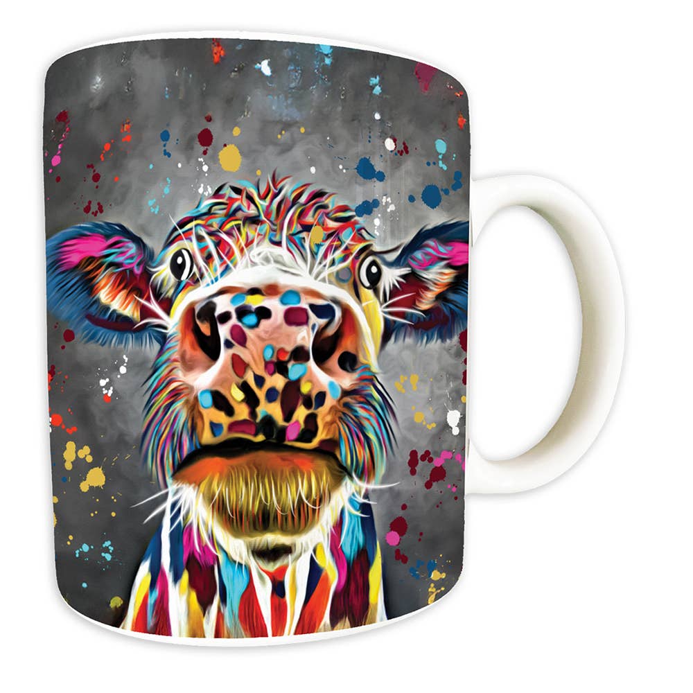Aquamarine Posh Cow Mug