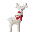 White Reindeer with Scarf Tree Decoration