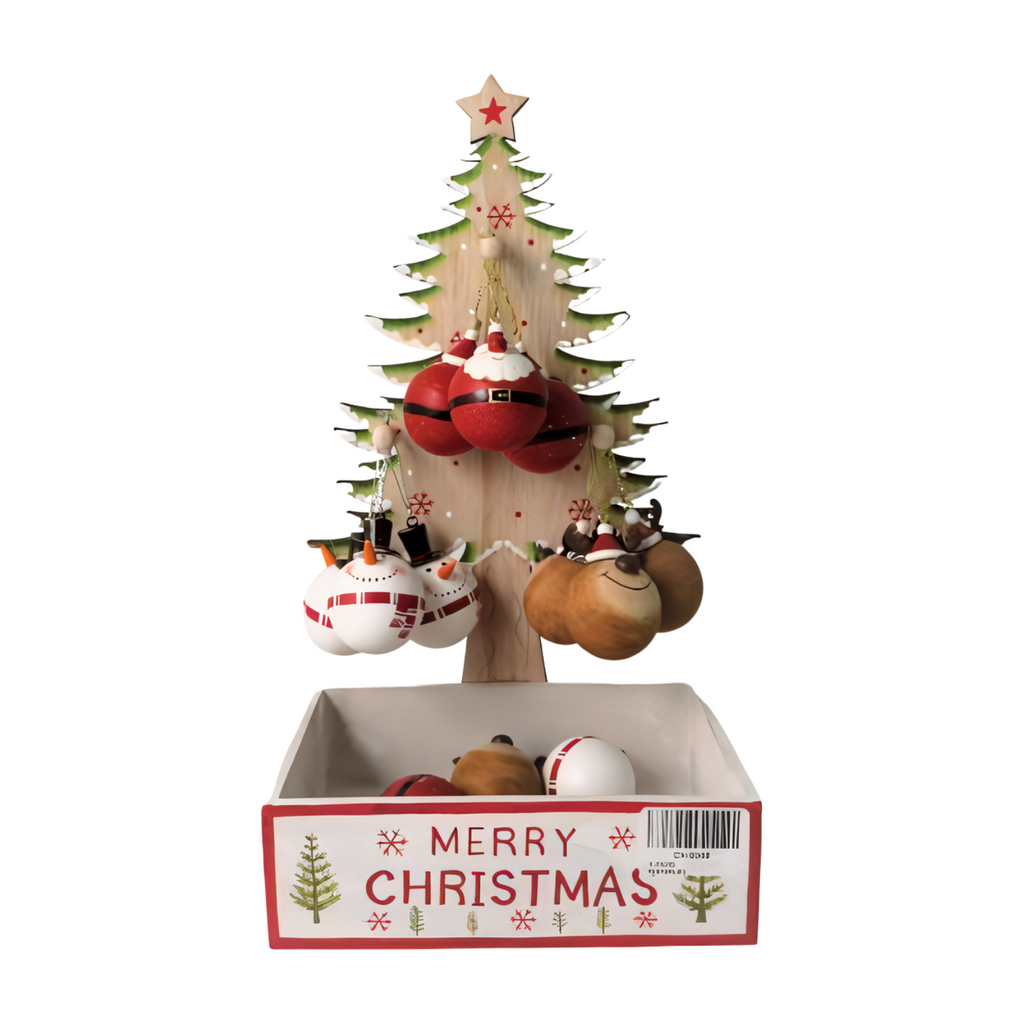 Wooden Christmas Character Bauble