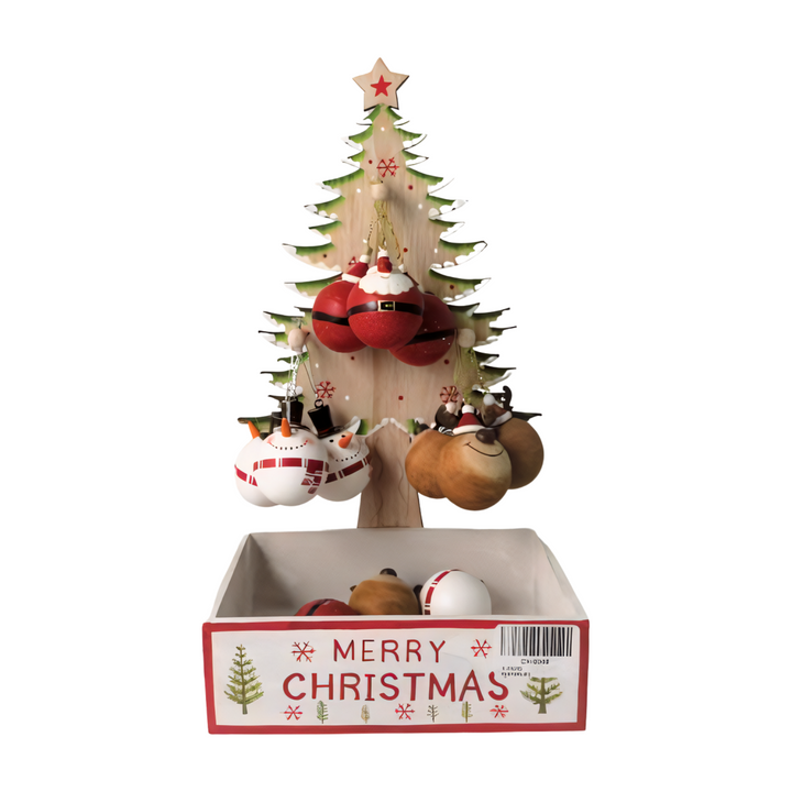 Wooden Character Bauble Hanging Decoration