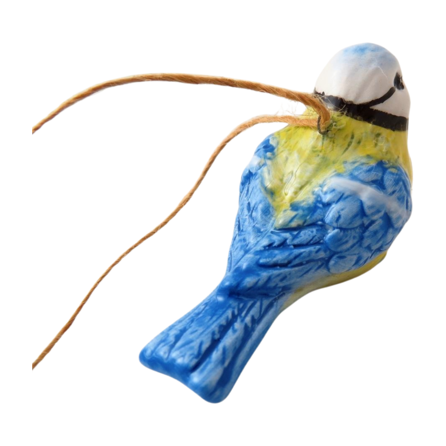 Ceramic Blue Tit Hanging Decoration