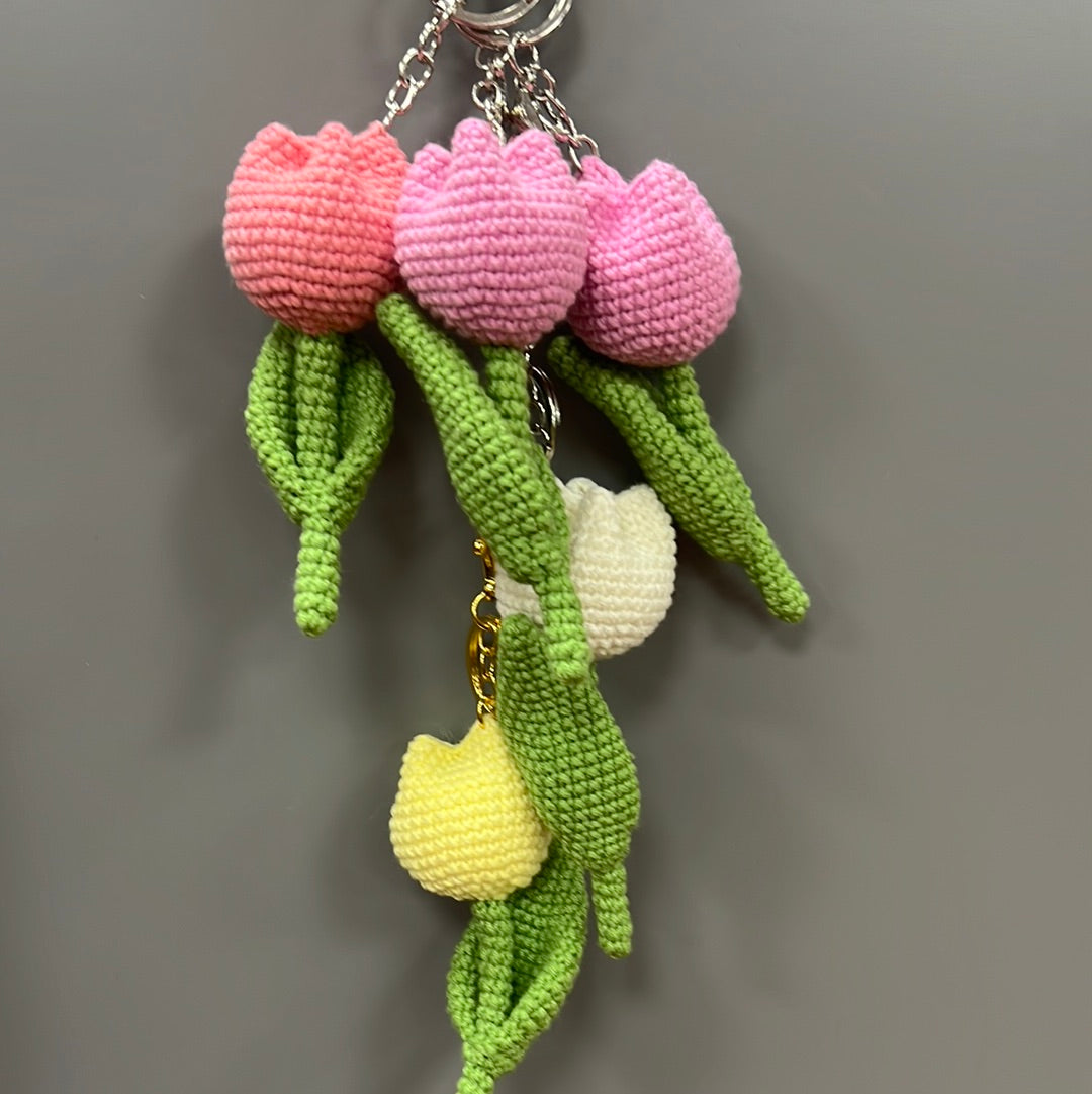 Crochet Tulip Keyring