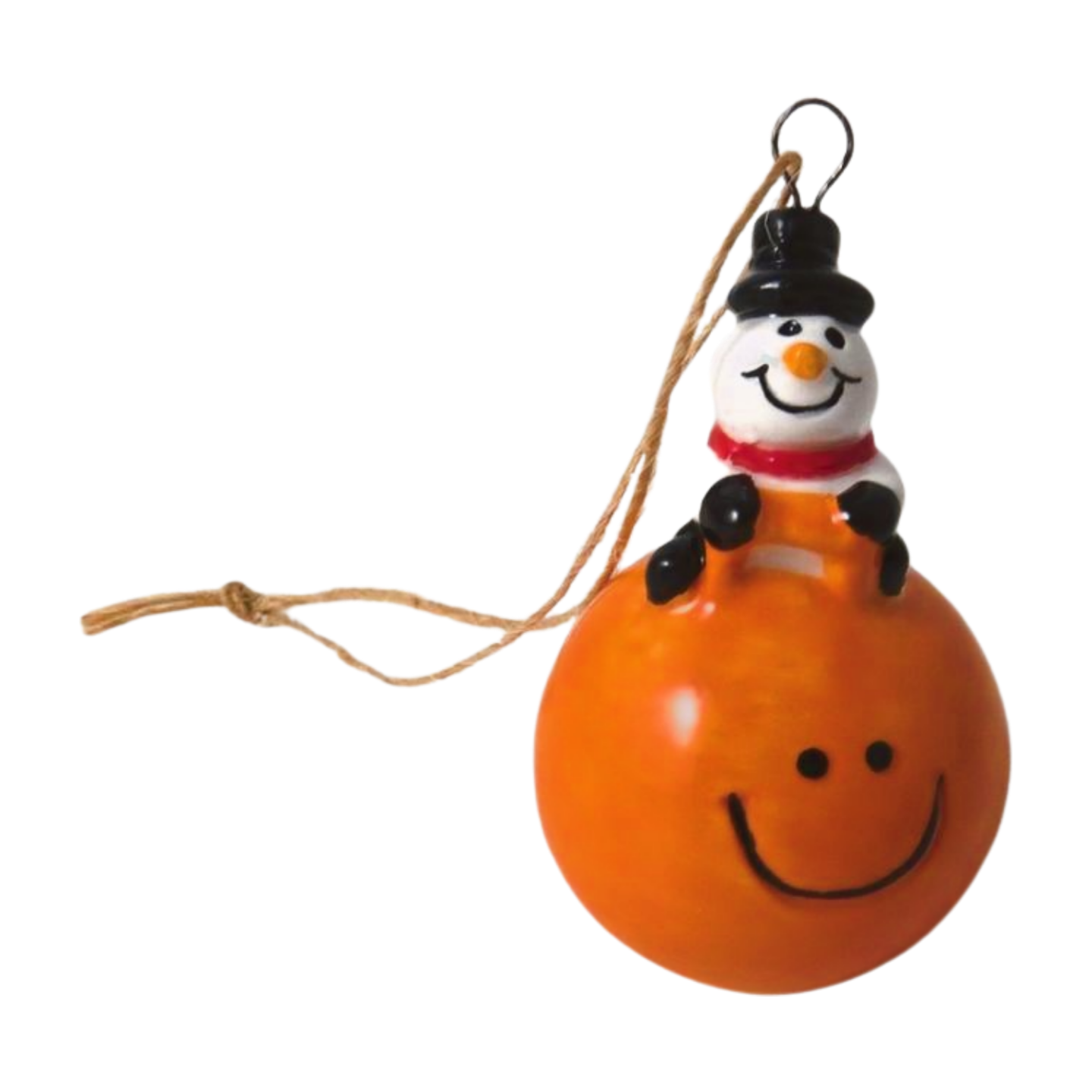 Snowman on space hopper Hanging decoration