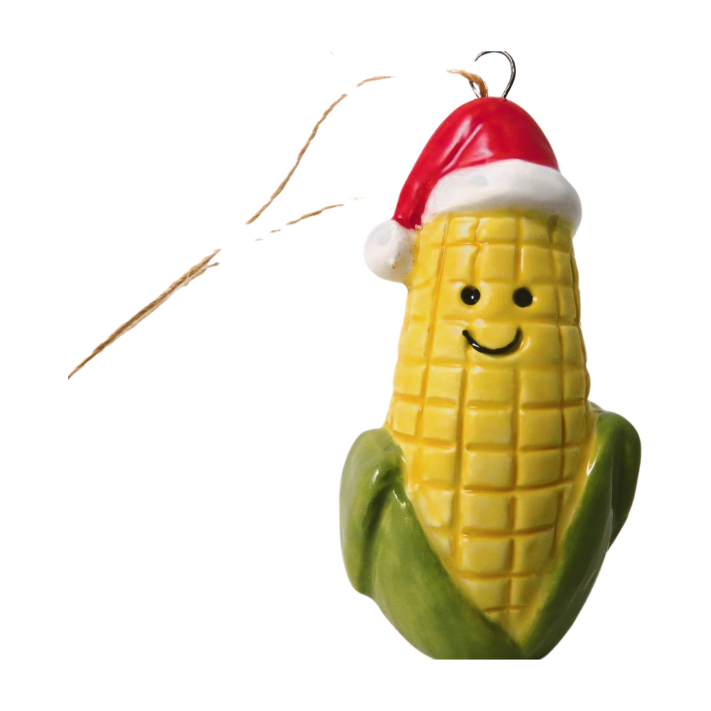 Ceramic Corn On The Cob Hanging Decoration