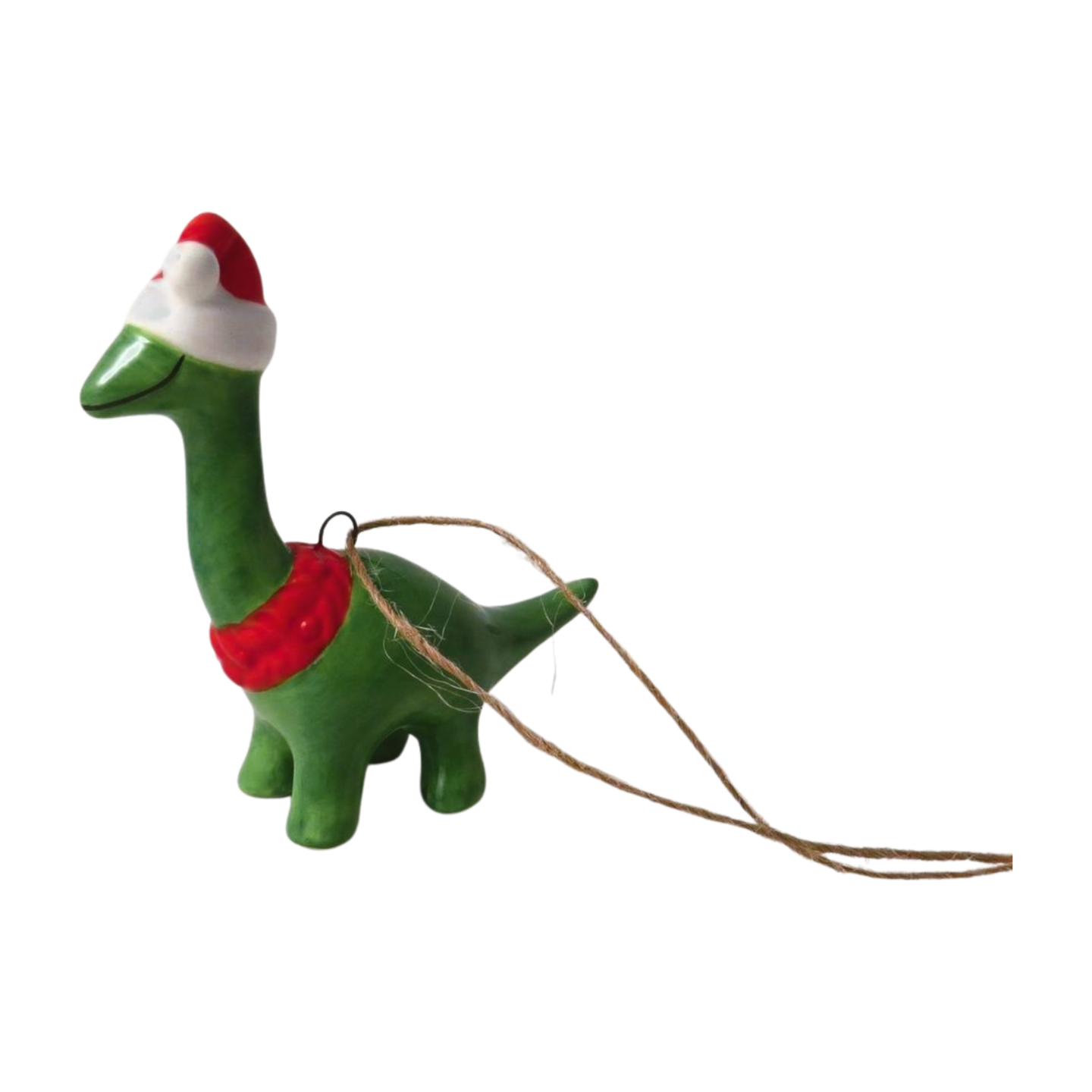 Dinosaur in Santa Hat Hanging Decoration