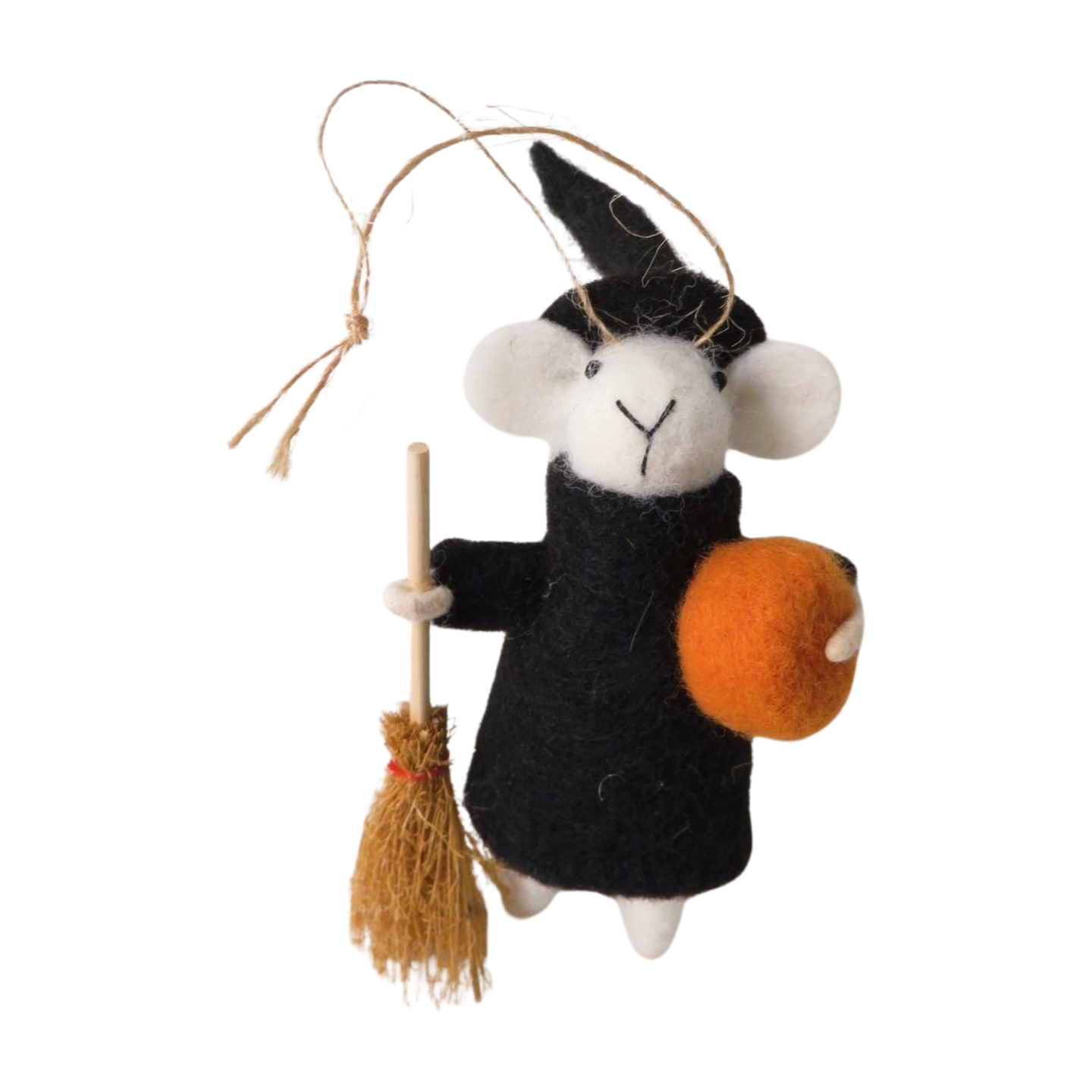 Felt Mouse Witch Hanging Decoration