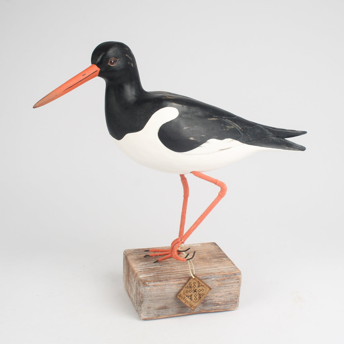 Hand Carved Oystercatcher By Archipelago On Wooden Base