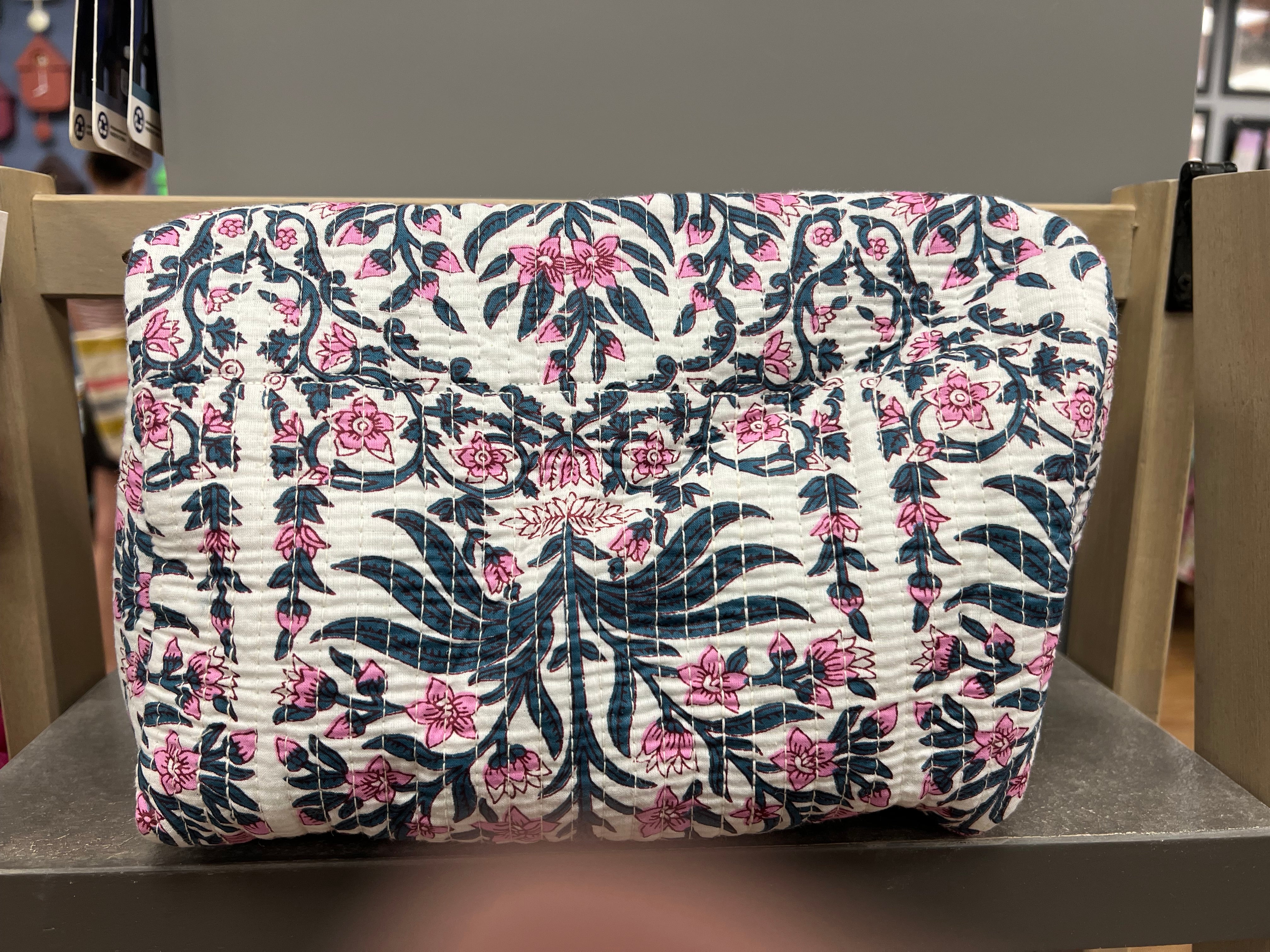 Quilted Cotton Wash Bag
