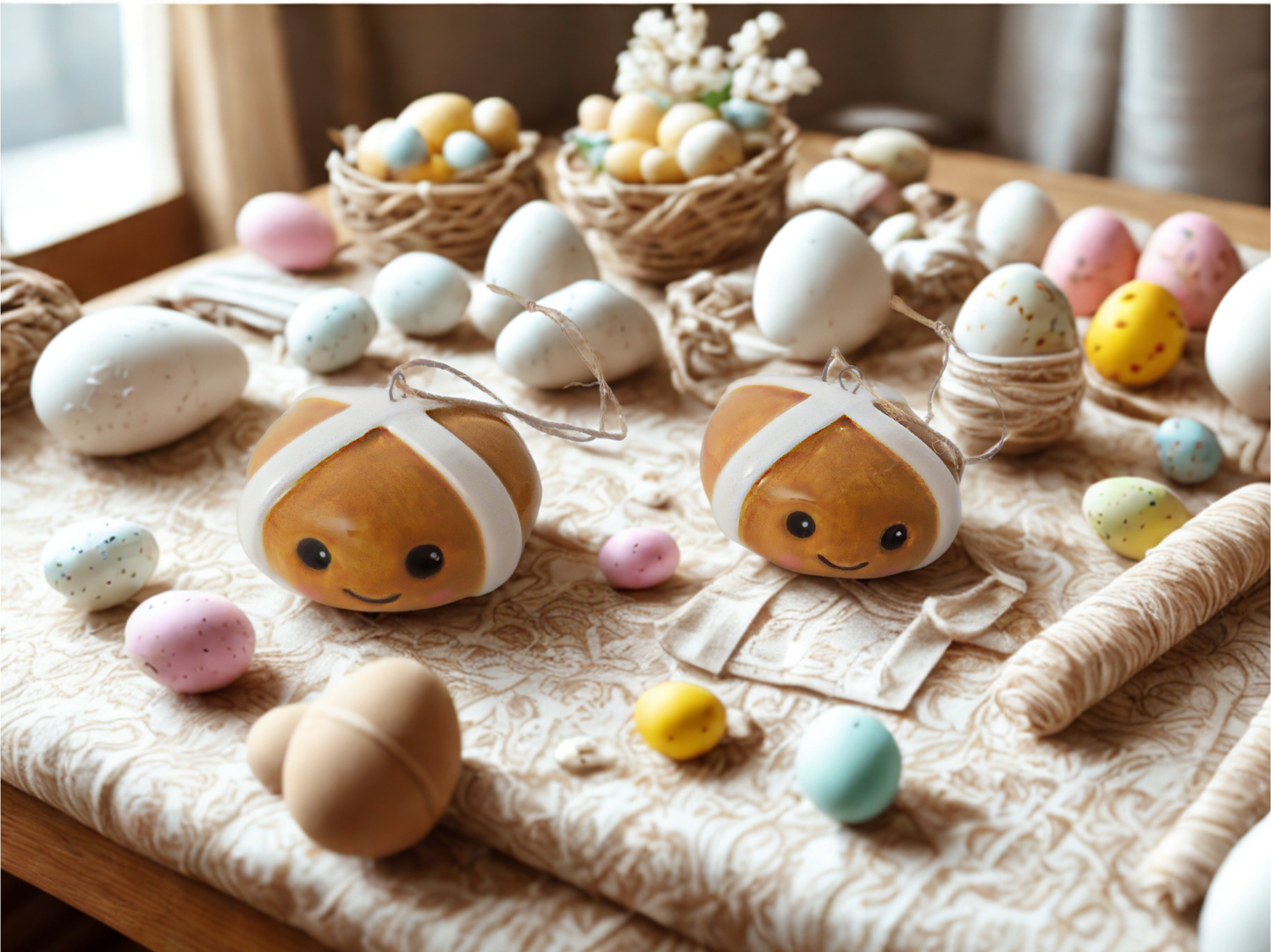 Hot Cross Bun Hanging Decoration