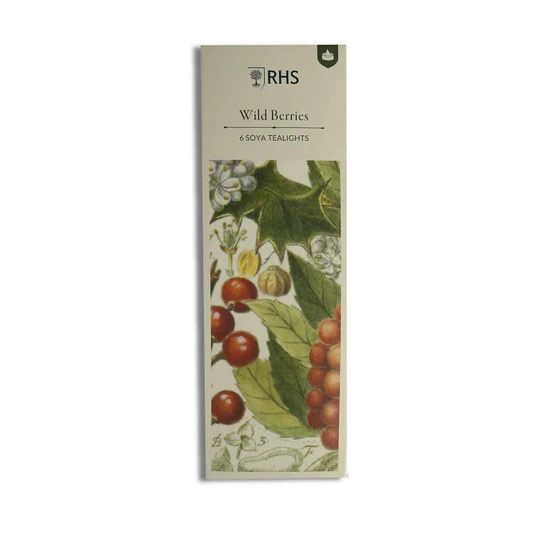 Scented Tea Lights, Pack Of 6 - RHS Heritage Wild Berries