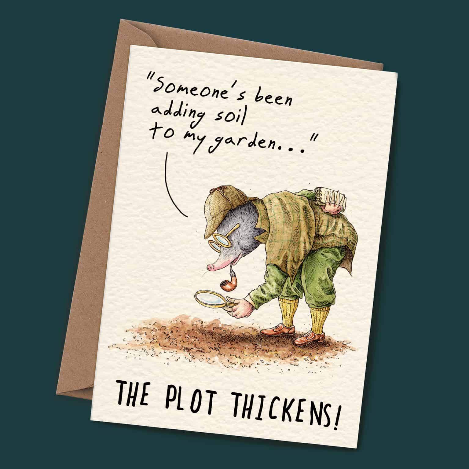 The Plot Thickens! Greetings Card