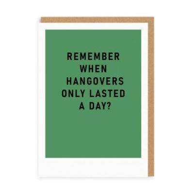 Hangovers, Remember When...