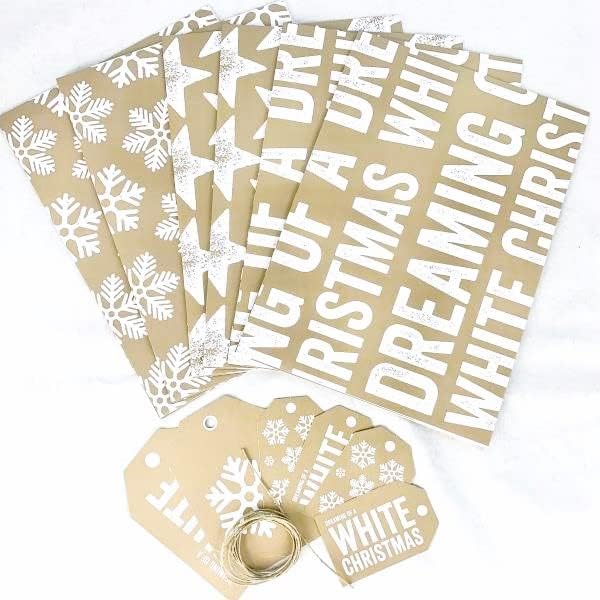Giant XXL Eco Wrappig paper & Tags - White