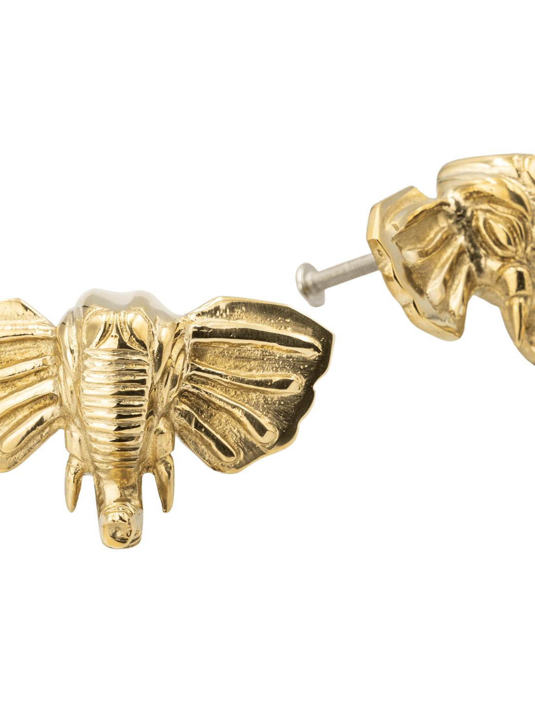 Elephant Drawer Knob - Brass Finish