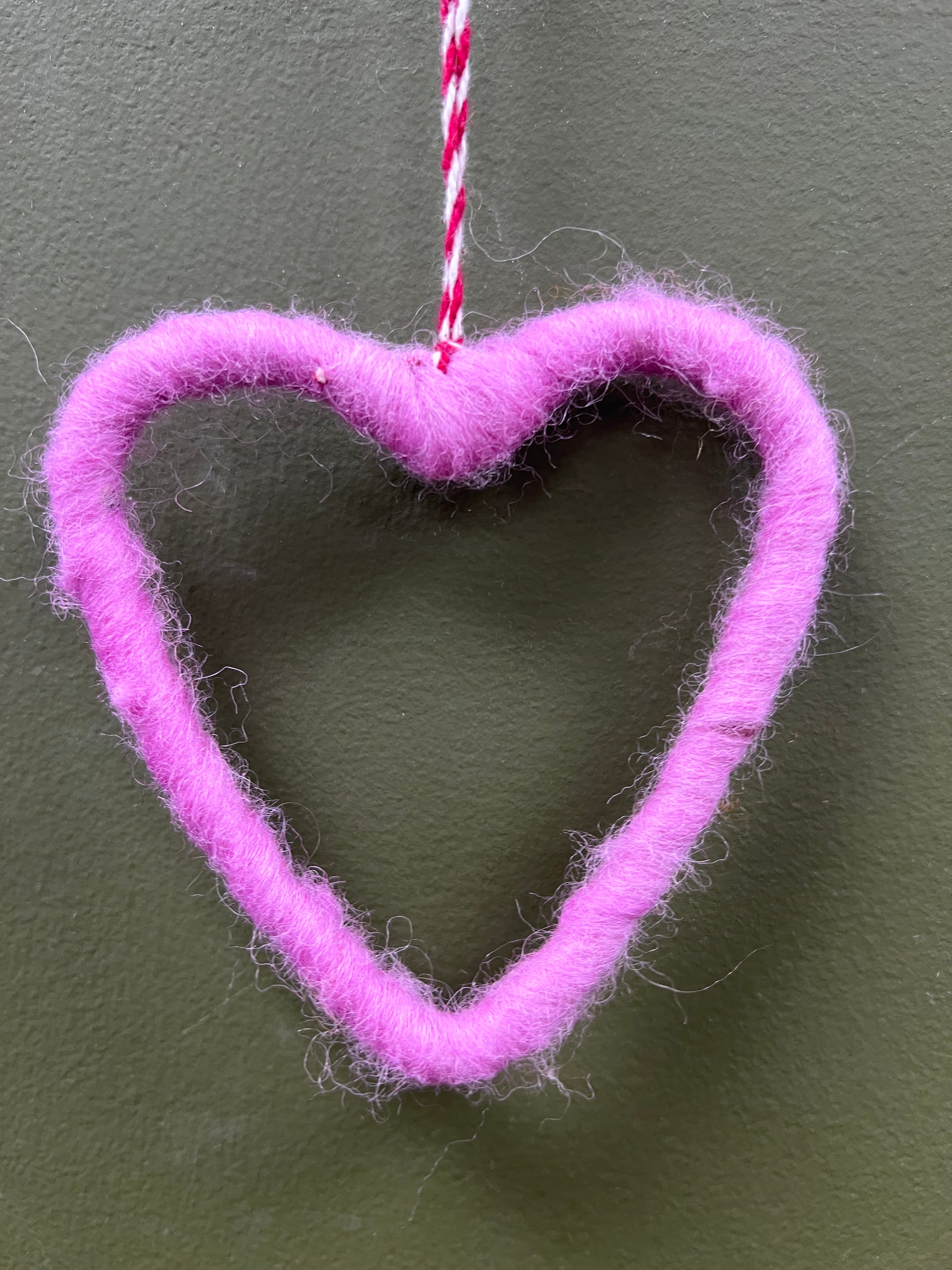 Felt Heart Hanging Decoration
