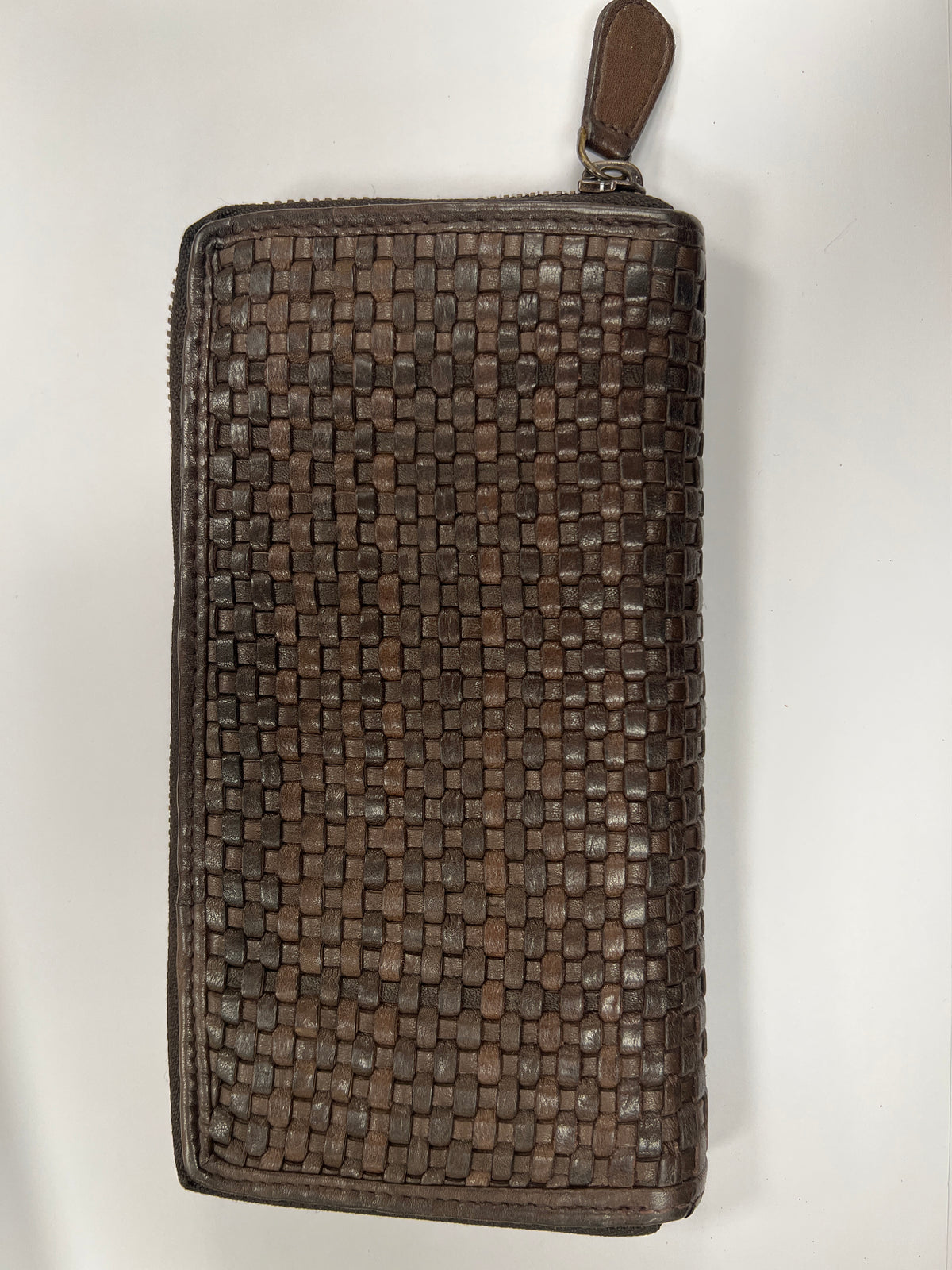 Relaxed  Weave Leather Purse
