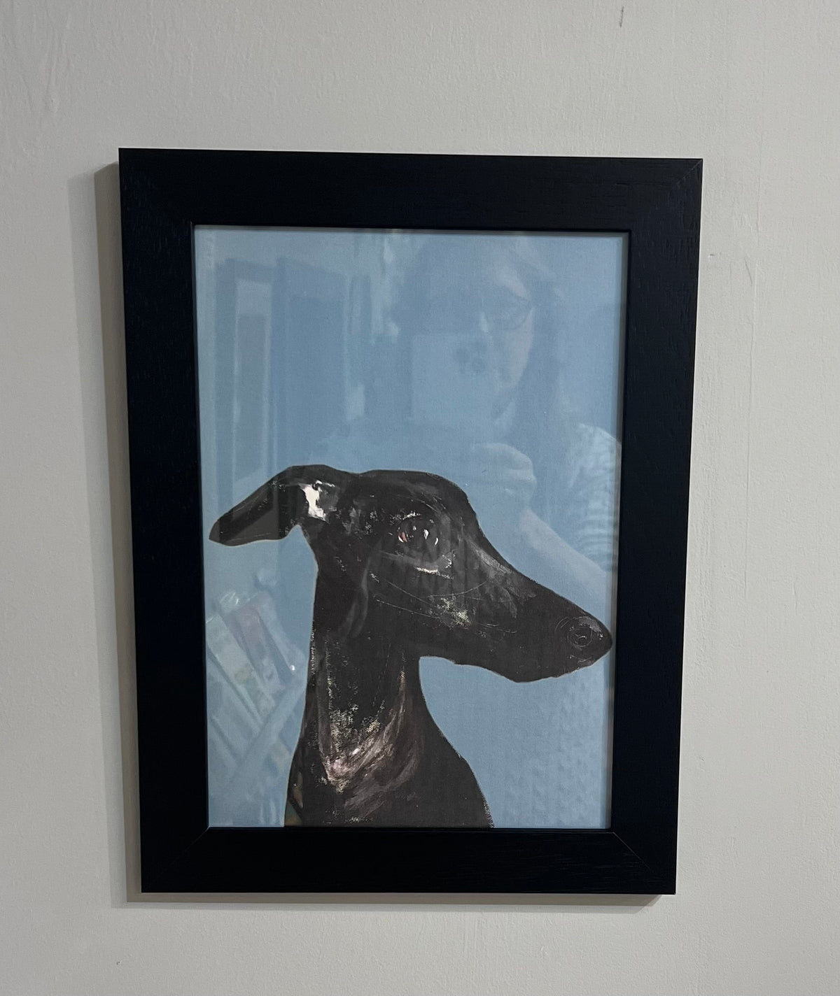 Harry Blue Print Framed A4 Print