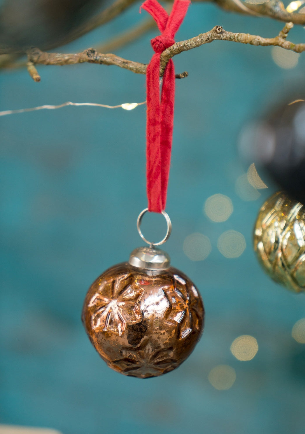 Bimala Coloured Recycled Glass Bauble