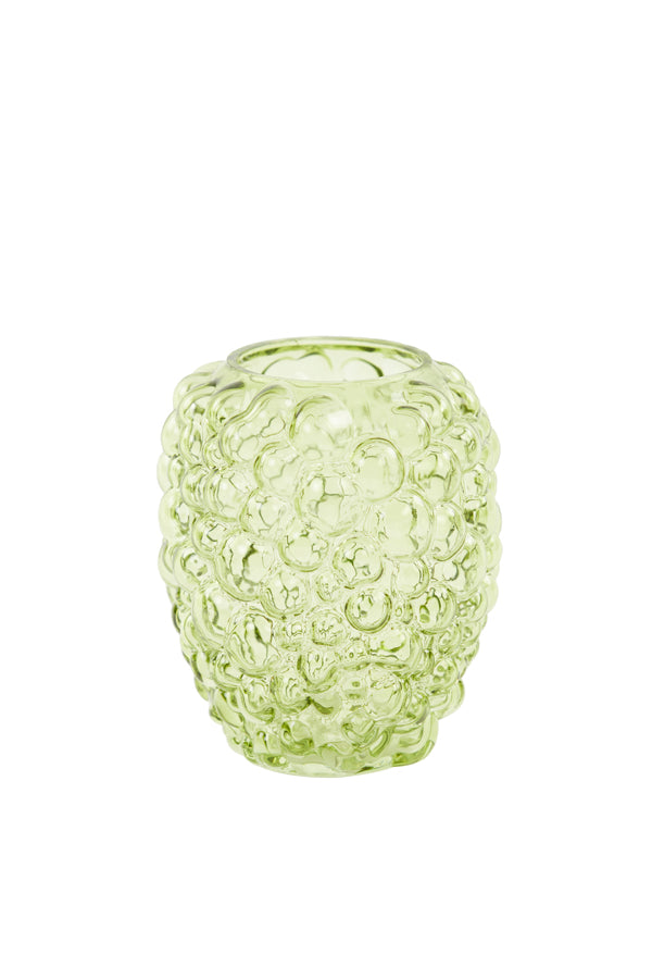 Bobble Glass Vase - Olive Green
