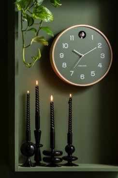 Round Cuckoo Wall Clock - Jungle Green