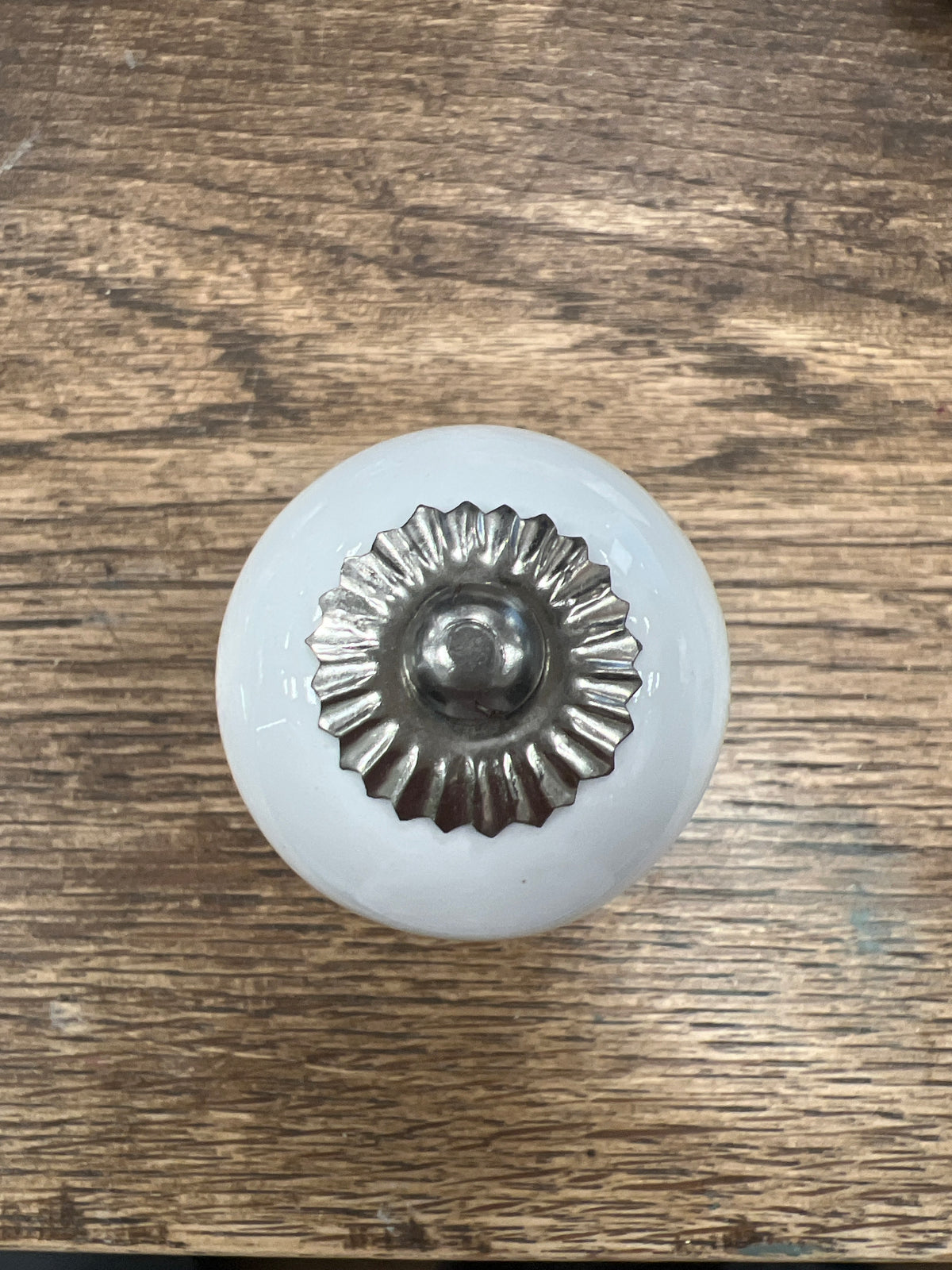 Simple Plain White Round Knob