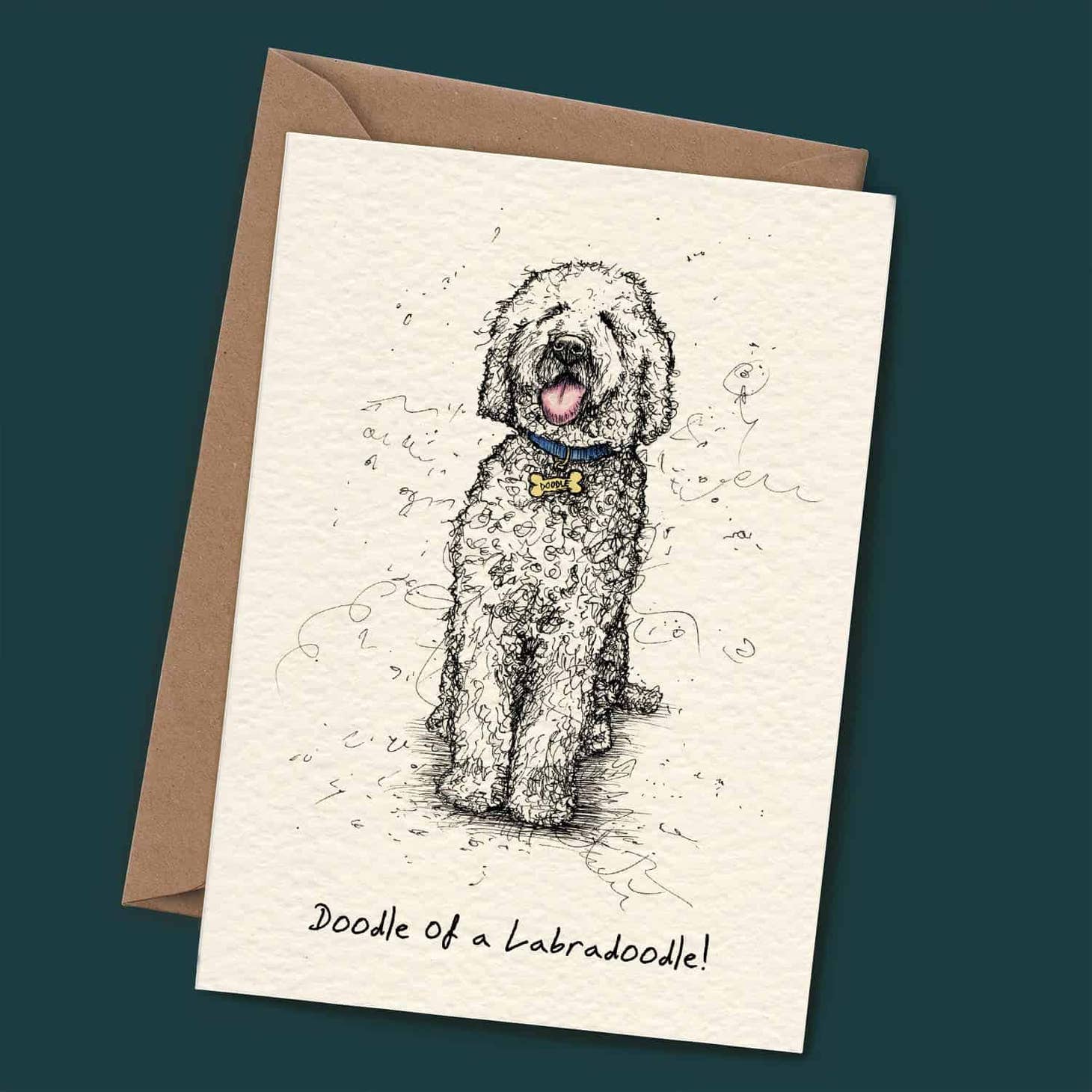 Labradoodle Greeting Card