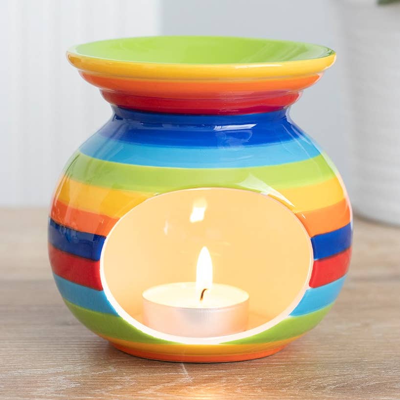 Rainbow Stripe Wax Melter/Oil Burner