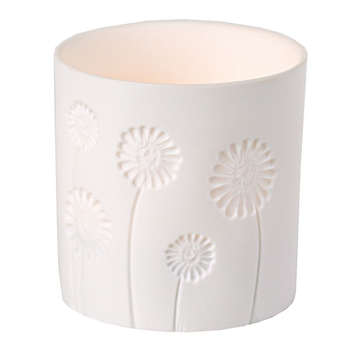 White Porcelain  'Happy Birthday' Tealight Holder