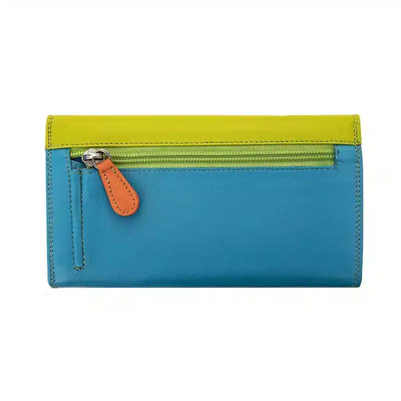 London Large Multi Colour Matinee Purse - Green Multi