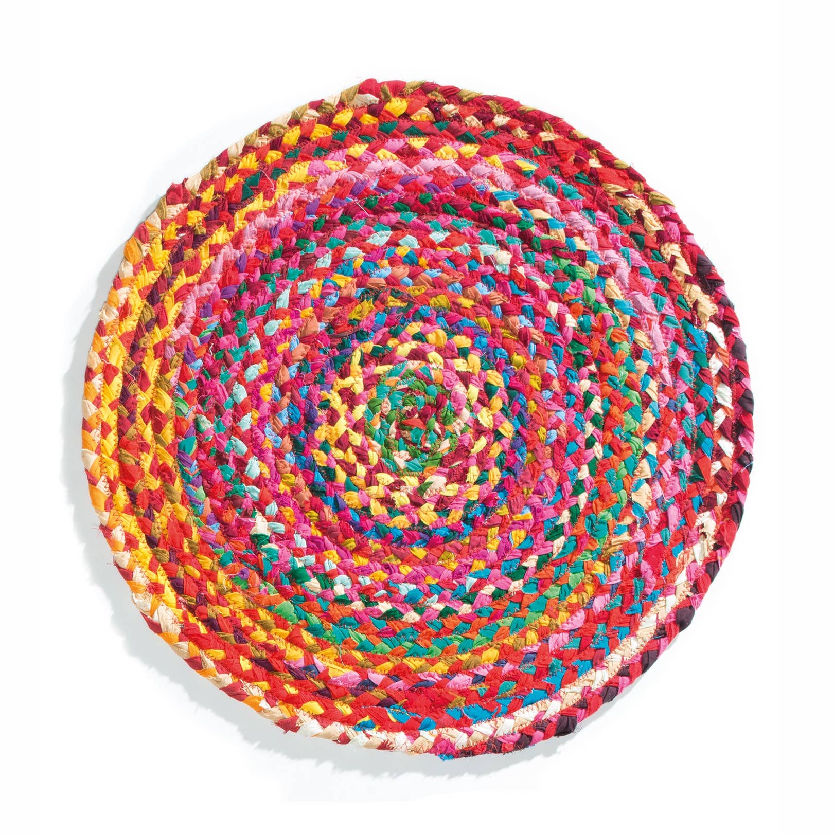 Recycled Cotton Braided Round Rug