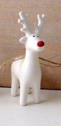 White Reindeer Tree Decoration