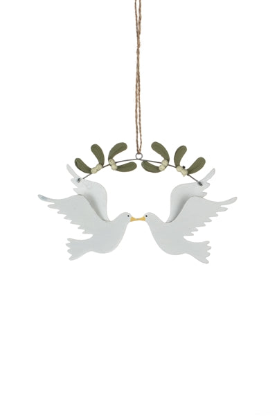 Dove and Mistletoe Hanging Decoration