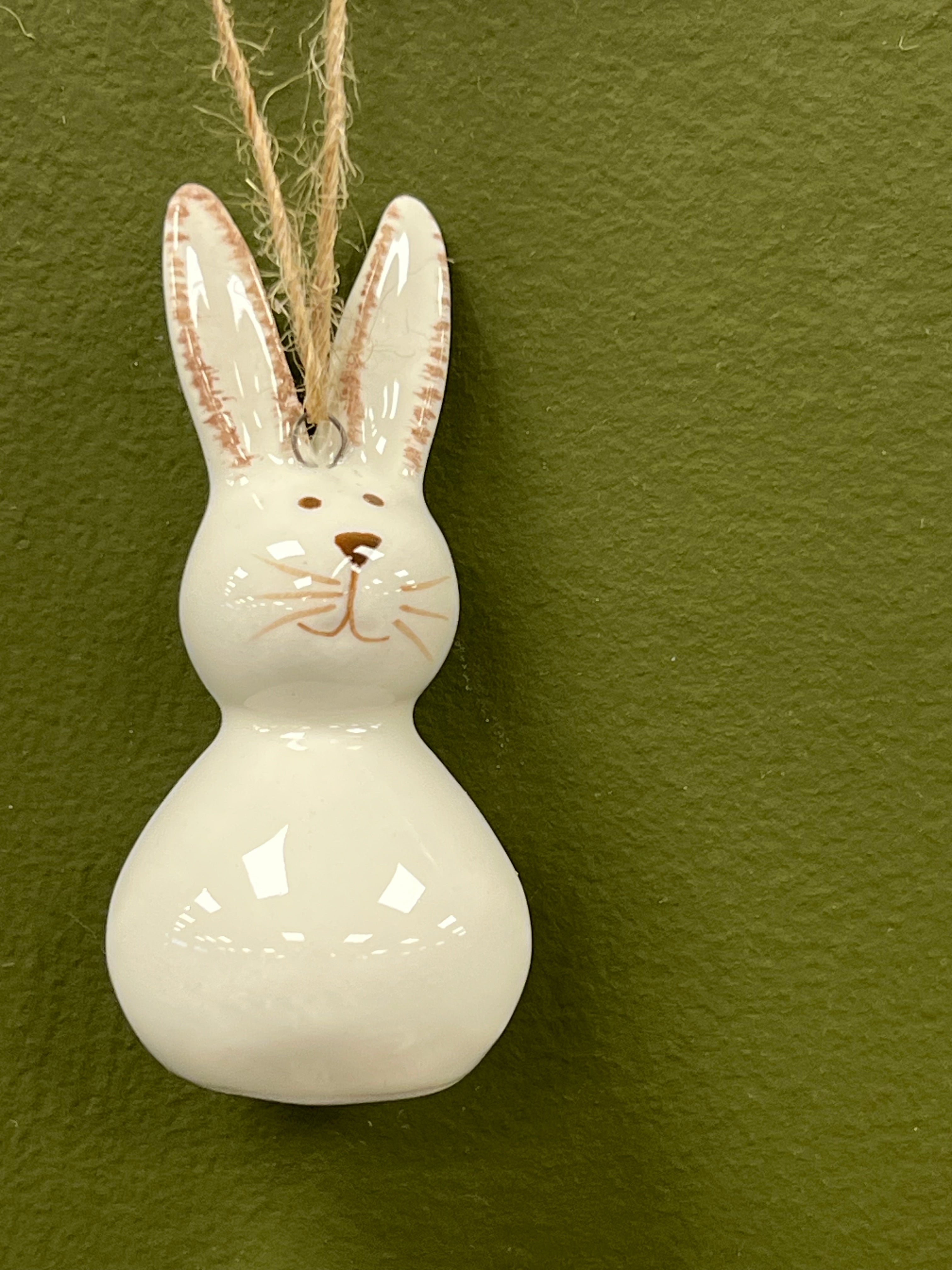 Ceramic Rabbit Figure Hanging Decoration
