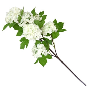 Viburnum Single Stem Faux Flower - White