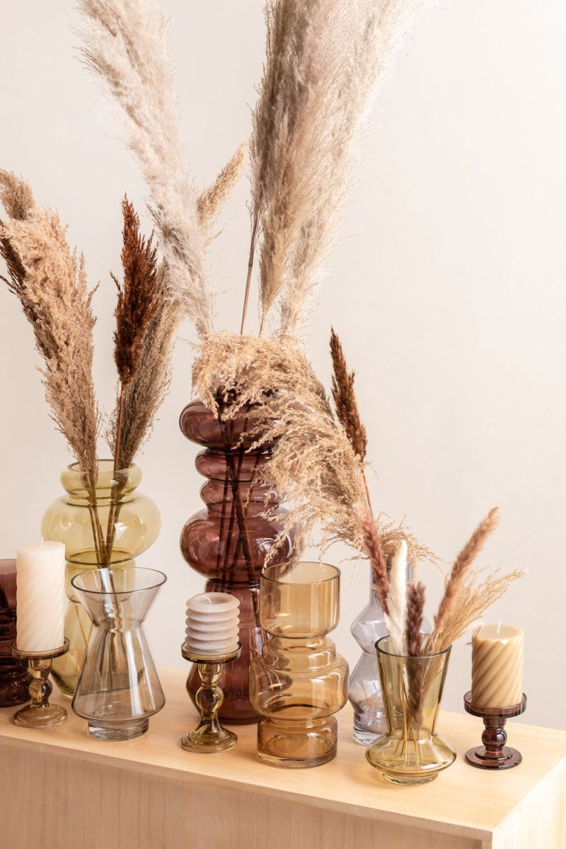 Layered Circles Candle - Warm Grey