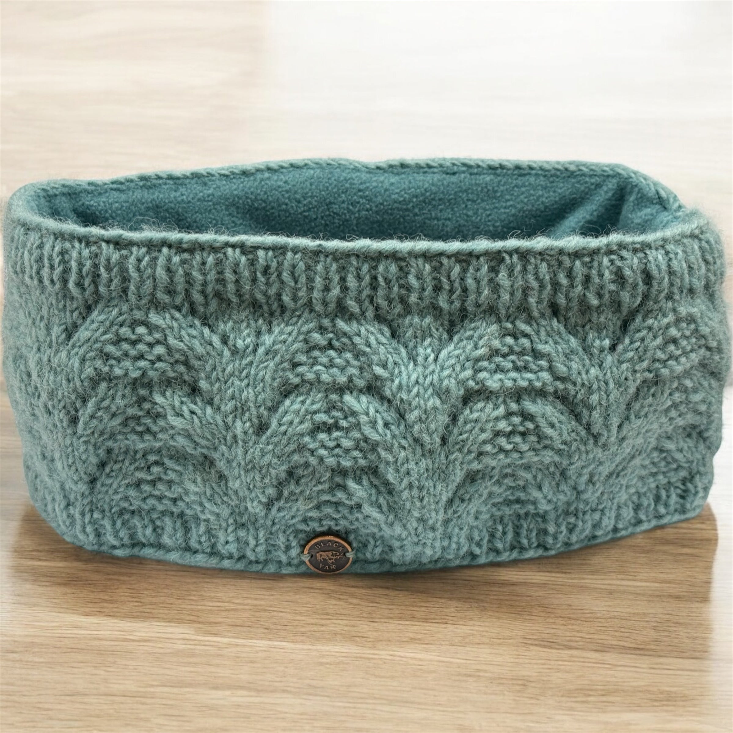 Winter Wool Headband - NAYA Fir Stitch - Eau de nil