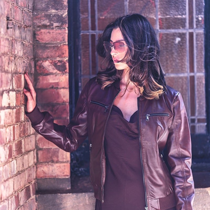 Leather Bomber Jacket