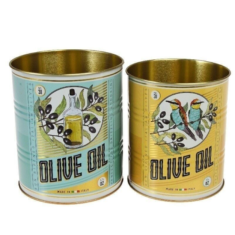 Medium Storage Tins (Set of 2) - Olive Oil