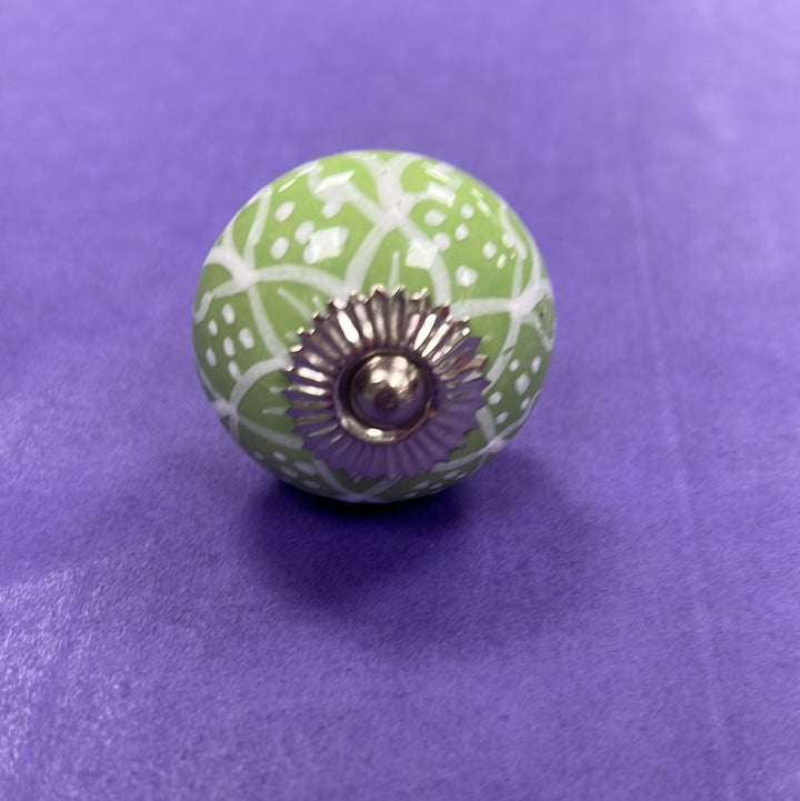 Lime Green Pattern Knob