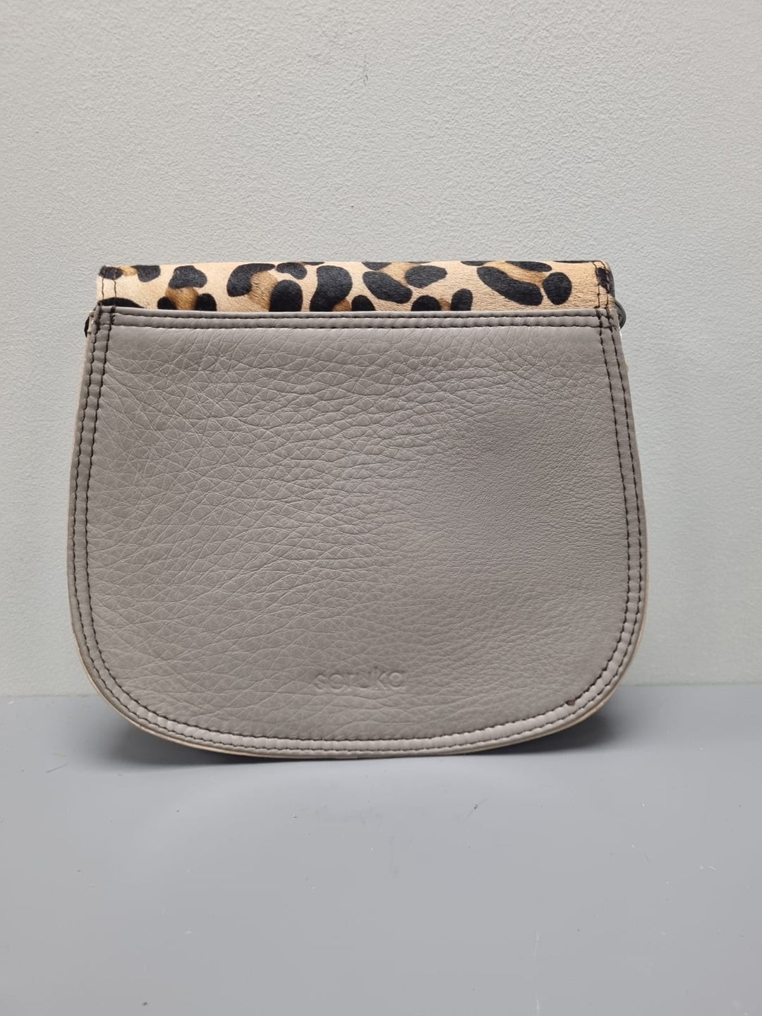 Ally Leather Cross Body Bag - Animal Print