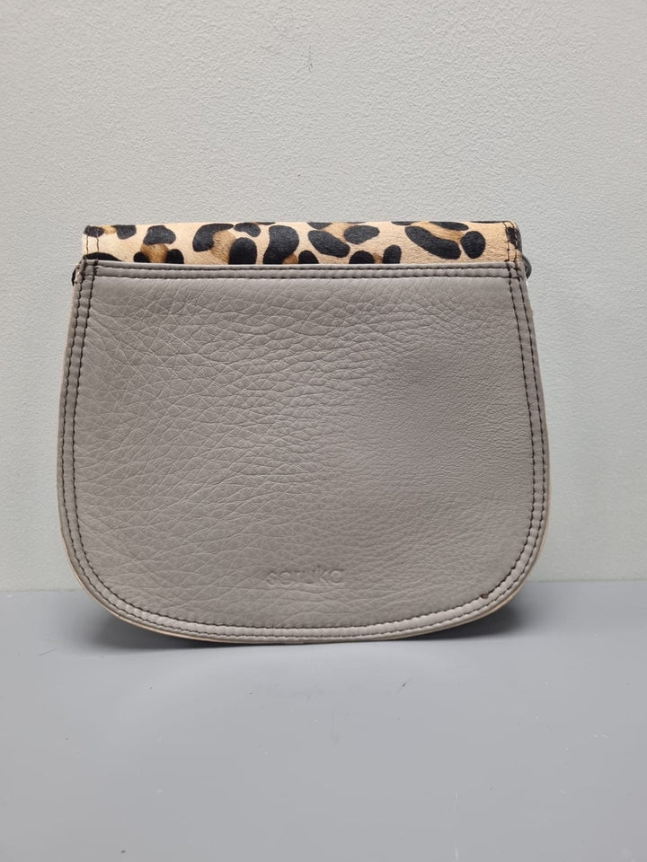 Ally Leather Cross Body Bag - Animal Print