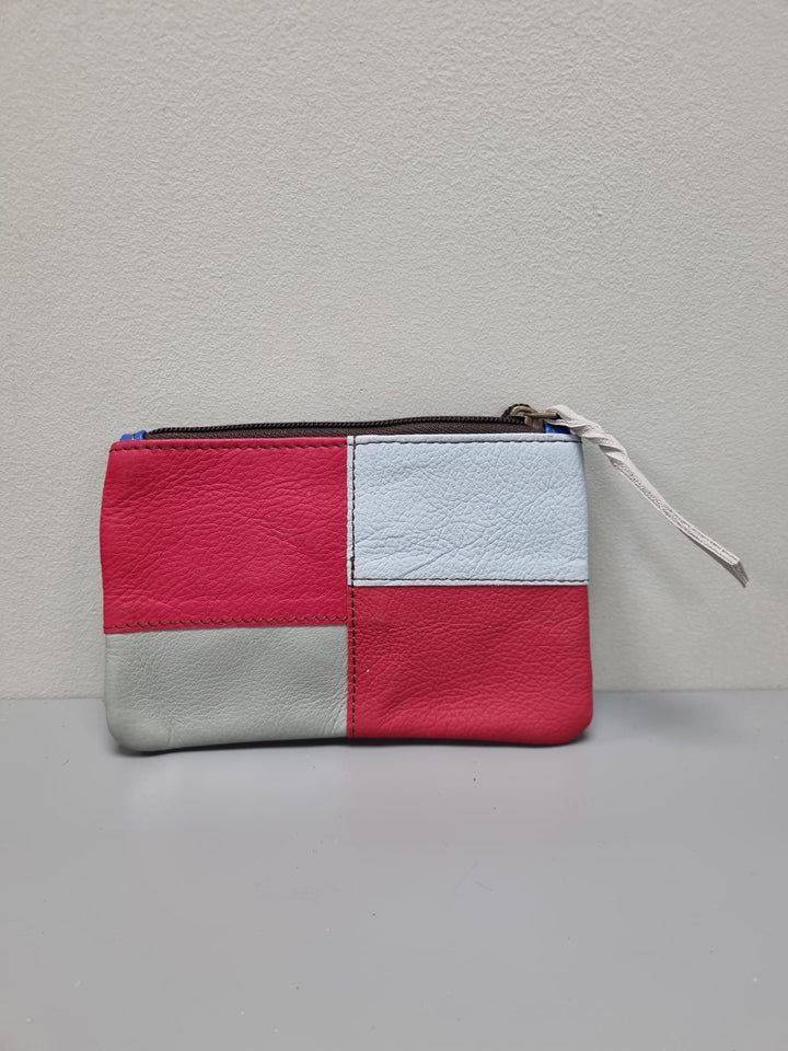 Zahra Pouch Purse - Grey/Red