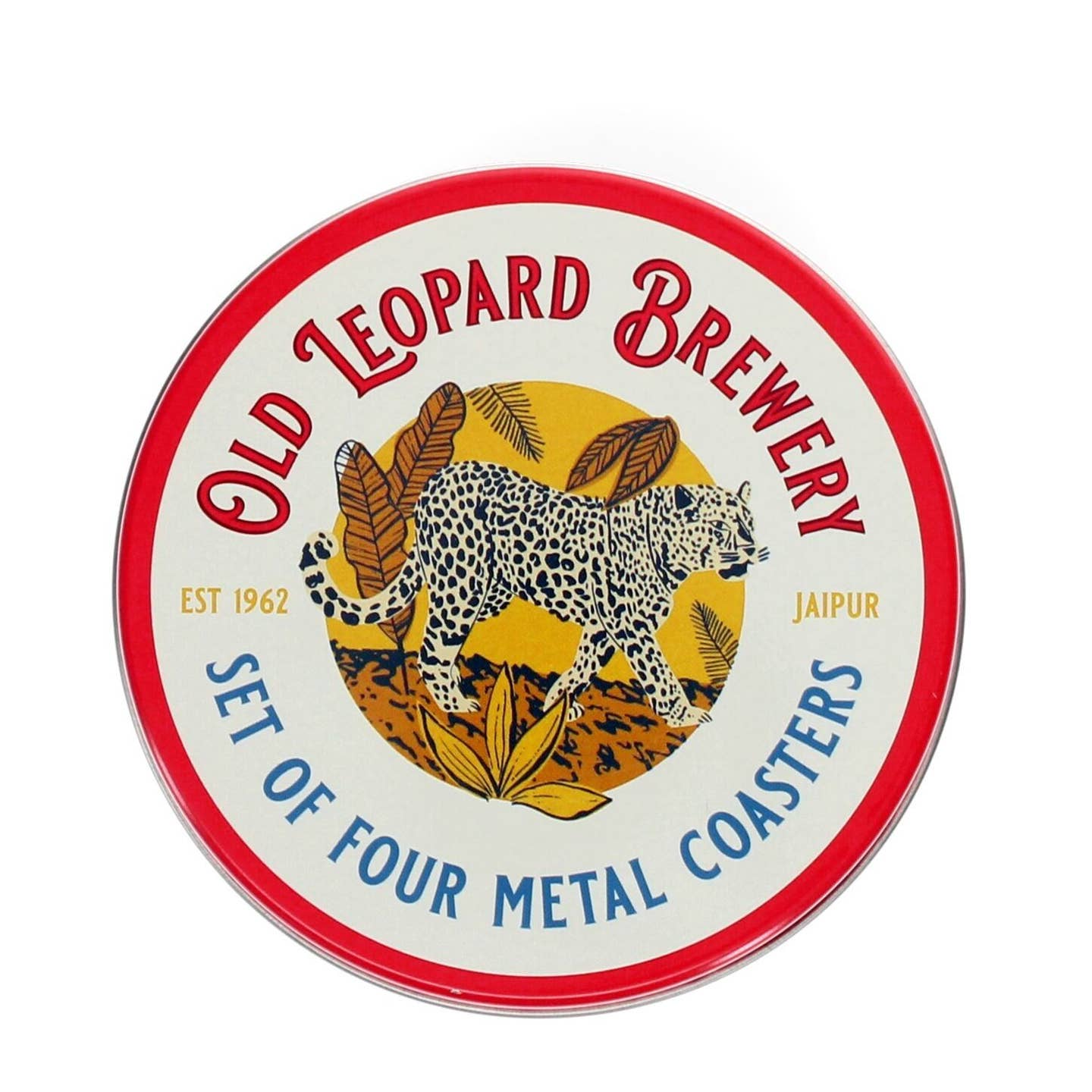 Metal Coaster Set of 4 - Old Leopard Brewery
